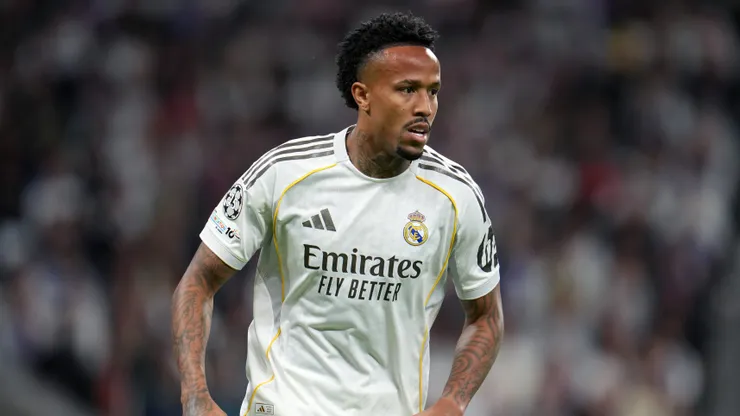 Militão em jogo do Real Madrid. Foto: Aitor Alcalde/Getty Images