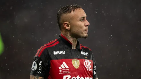 Everton Cebolinha jogador do Flamengo durante partida contra o Lanus no estadio Maracana pelo campeonato [COMPETICAO]. Foto: Jorge Rodrigues/AGIF