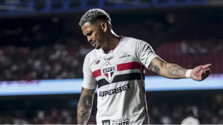 Luciano jogador do Sao Paulo durante partida contra o Juventude no estadio Morumbi pelo campeonato Copa Do Brasil 2026. Foto: Marco Miatelo/AGIF