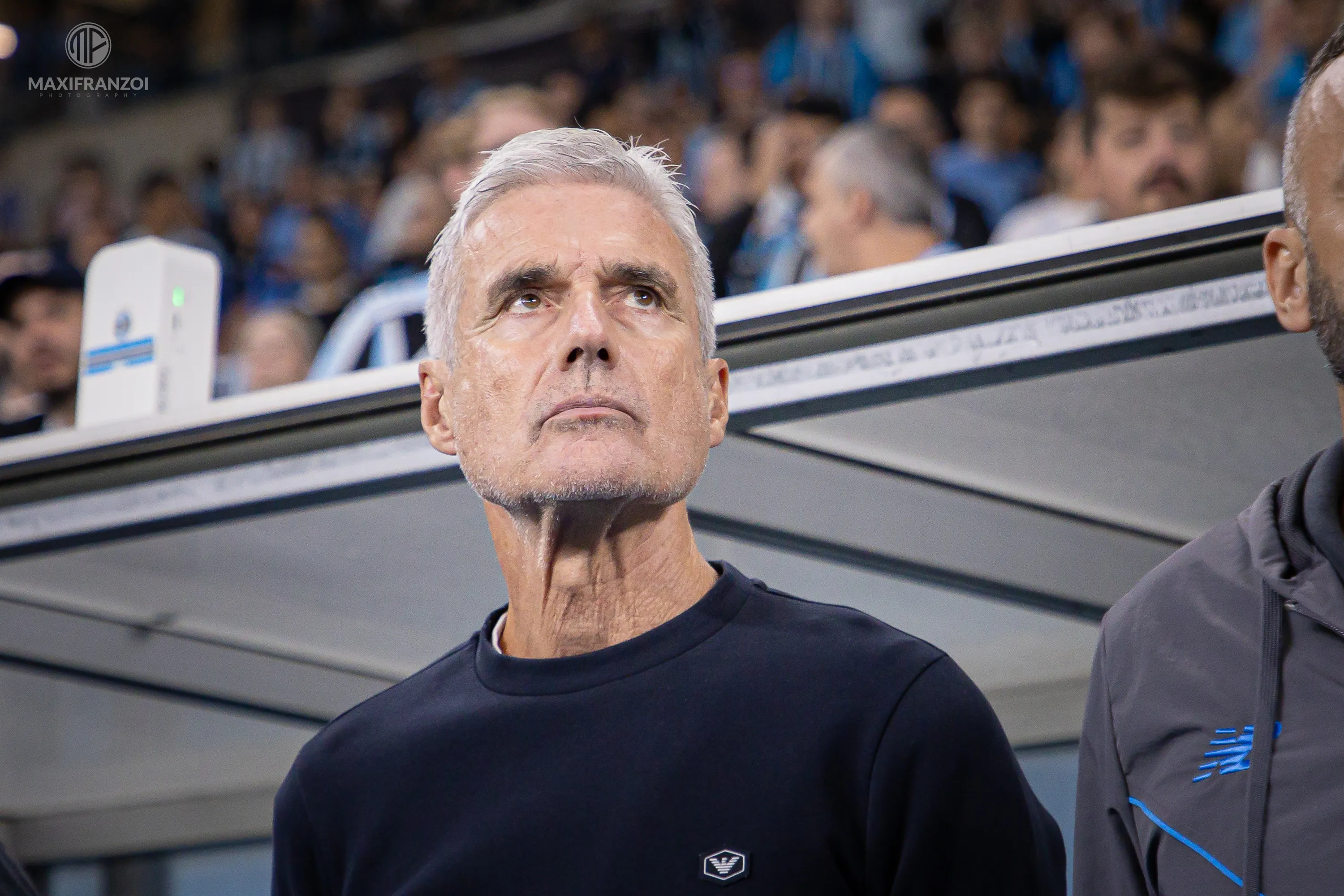 Luis Castro tecnico do Gremio durante partida contra o Confianca no estadio Arena do Gremio pelo campeonato Copa Do Brasil 2026. Foto: Maxi Franzoi/AGIF