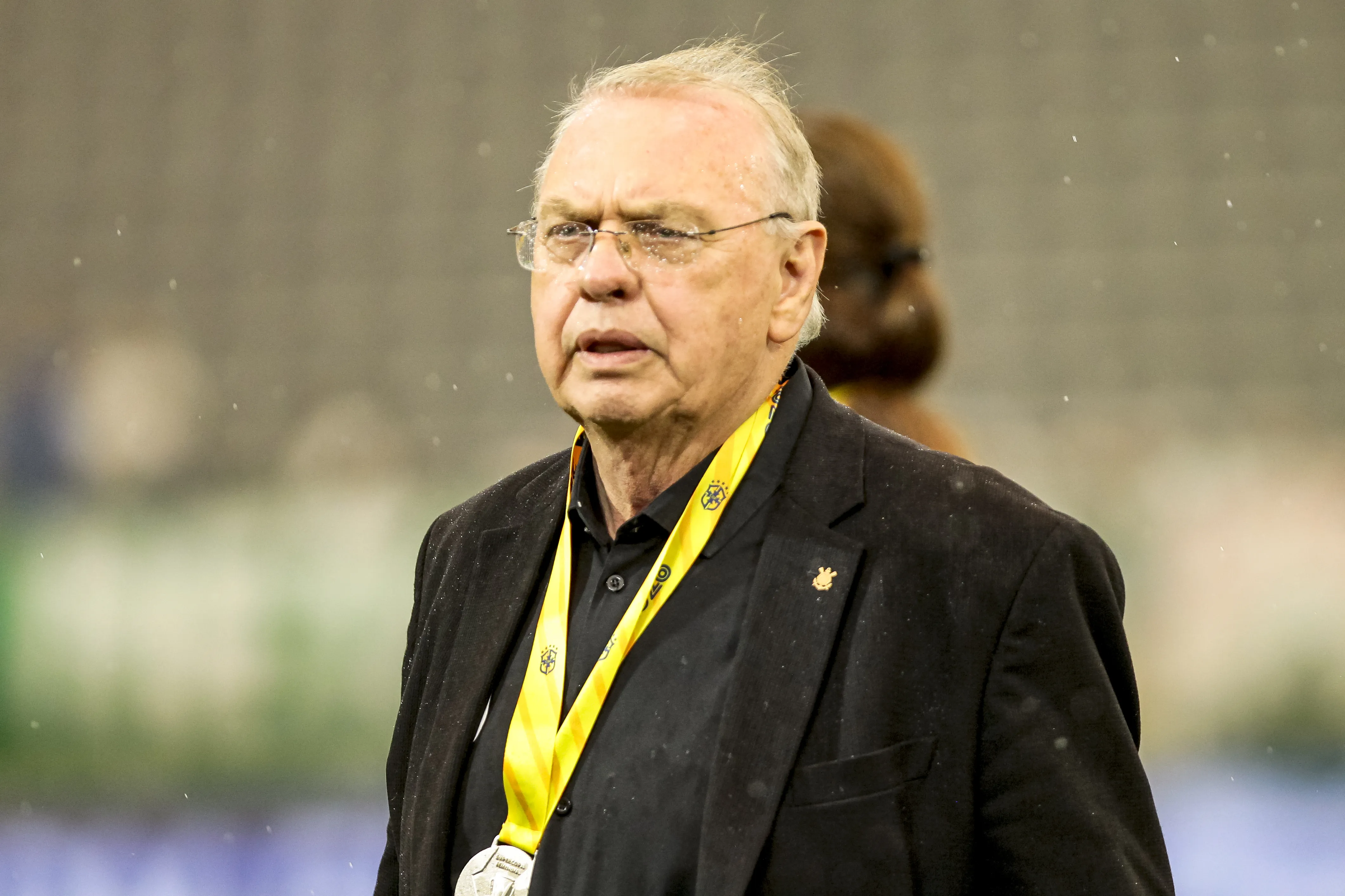 Osmar Stabile presidente do Corinthians durante partida contra o Palmeiras no estadio Arena Barueri pelo campeonato Super Copa Do Brasil Feminino 2026. Foto: Marco Miatelo/AGIF