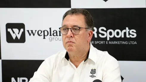 O presidente do Santos FC Marcelo Teixeira durante inauguração dos novos alojamentos do Recanto dos Alvinegros, hotel dentro do CT Rei Pelé onde os jogadores e comissão técnica ficam concentrados antes da partidas. Foto: Mauricio De Souza/AGIF