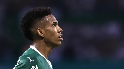 Estevão jogador do Palmeiras durante partida contra o Flamengo no estádio Arena Allianz Parque pelo campeonato Brasileiro A 2025. Foto: Marcello Zambrana/AGIF