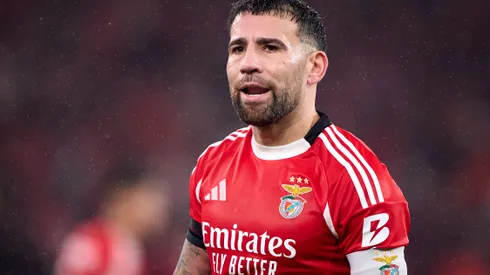 LISBON, PORTUGAL – JANUARY 28: Nicolas Otamendi of SL Benfica reacts during the UEFA Champions League 2025/26 League Phase MD8 match between SL Benfica and Real Madrid C.F. at Estadio Da Luz on January 28, 2026 in Lisbon, Portugal. (Photo by Jose Manuel Alvarez Rey/Getty Images)