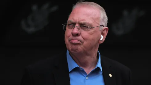 Osmar Stabile presidente do Corinthians durante partida contra o Sao Paulo no estadio Arena Corinthians pelo campeonato Paulista 2026. Foto: Ettore Chiereguini/AGIF
