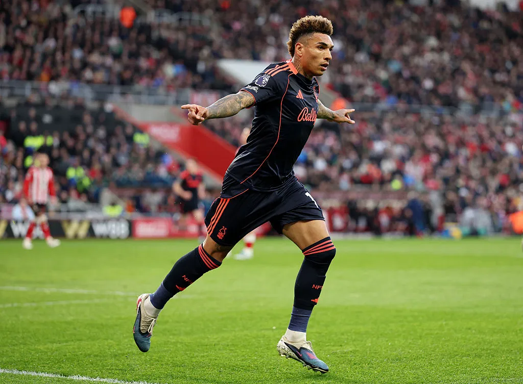 Igor Jesus em ação pelo Nottingham Forest. Foto: Stu Forster/Getty Images