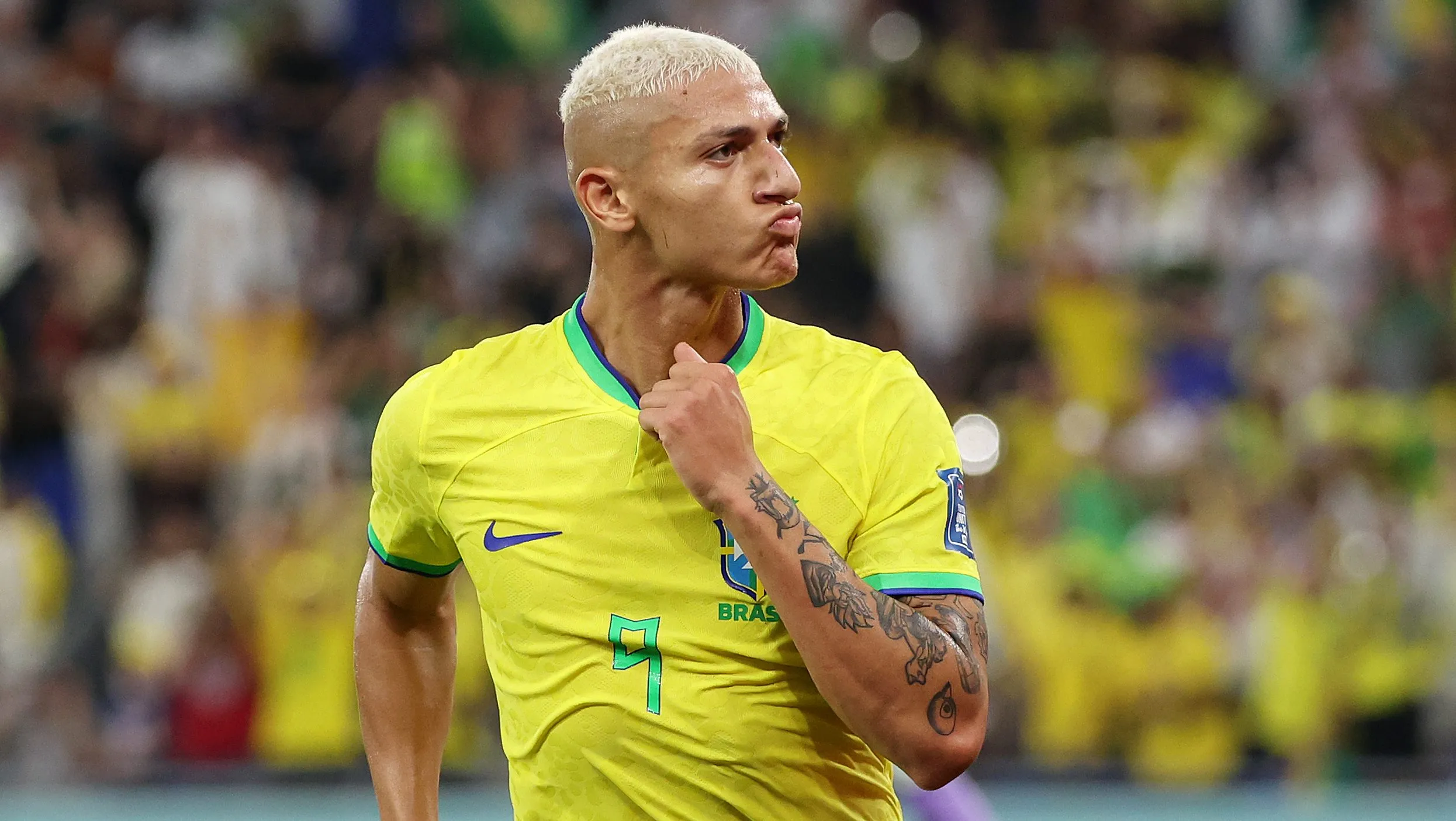 Richarlison em campo pela Seleção Brasileira. (Photo by Francois Nel/Getty Images)