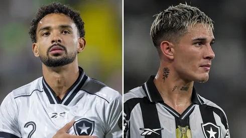 Vitinho e Mateo Ponte, laterais do Botafogo. Fotos: Liamara Polli/AGIF e Thiago Ribeiro/AGIF