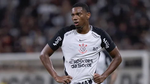 Andre jogador do Corinthians durante partida contra o Internacional no estadio Arena Corinthians pelo campeonato Brasileiro A 2026. Foto: Ettore Chiereguini/AGIF