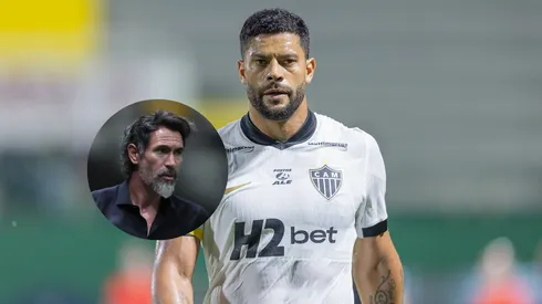Hulk jogador do Atlético-MG durante partida contra o Chapecoense/Eduardo Domínguez técnico do Atlético-MG durante partida contra o Flamengo (Imagem: Liamara Polli/AGIF/Gilson Lobo/AGIF)