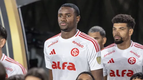 Ricardo Mathias jogador do Internacional durante partida contra o Flamengo no estadio Maracana pelo campeonato Copa Libertadores 2025.