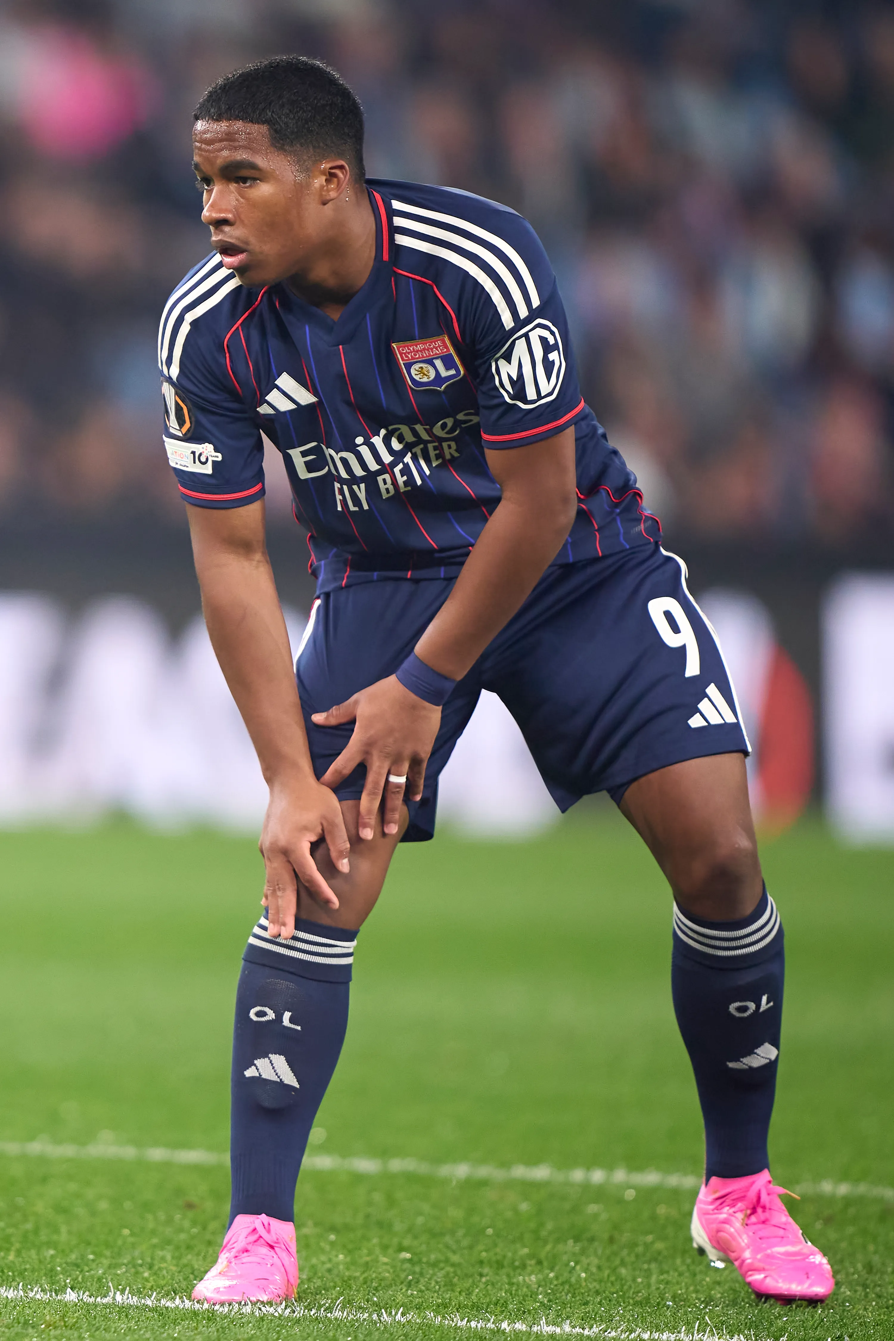 VIGO, SPAIN – MARCH 12:  Endrick of Olympique De Lyon reacts during the UEFA Europa League 2025/26 Round of 16 First Leg match between Real Club Celta and Olympique Lyonnais at Estadio Balaidos on March 12, 2026 in Vigo, Spain. (Photo by Jose Manuel Alvarez Rey/Getty Images)