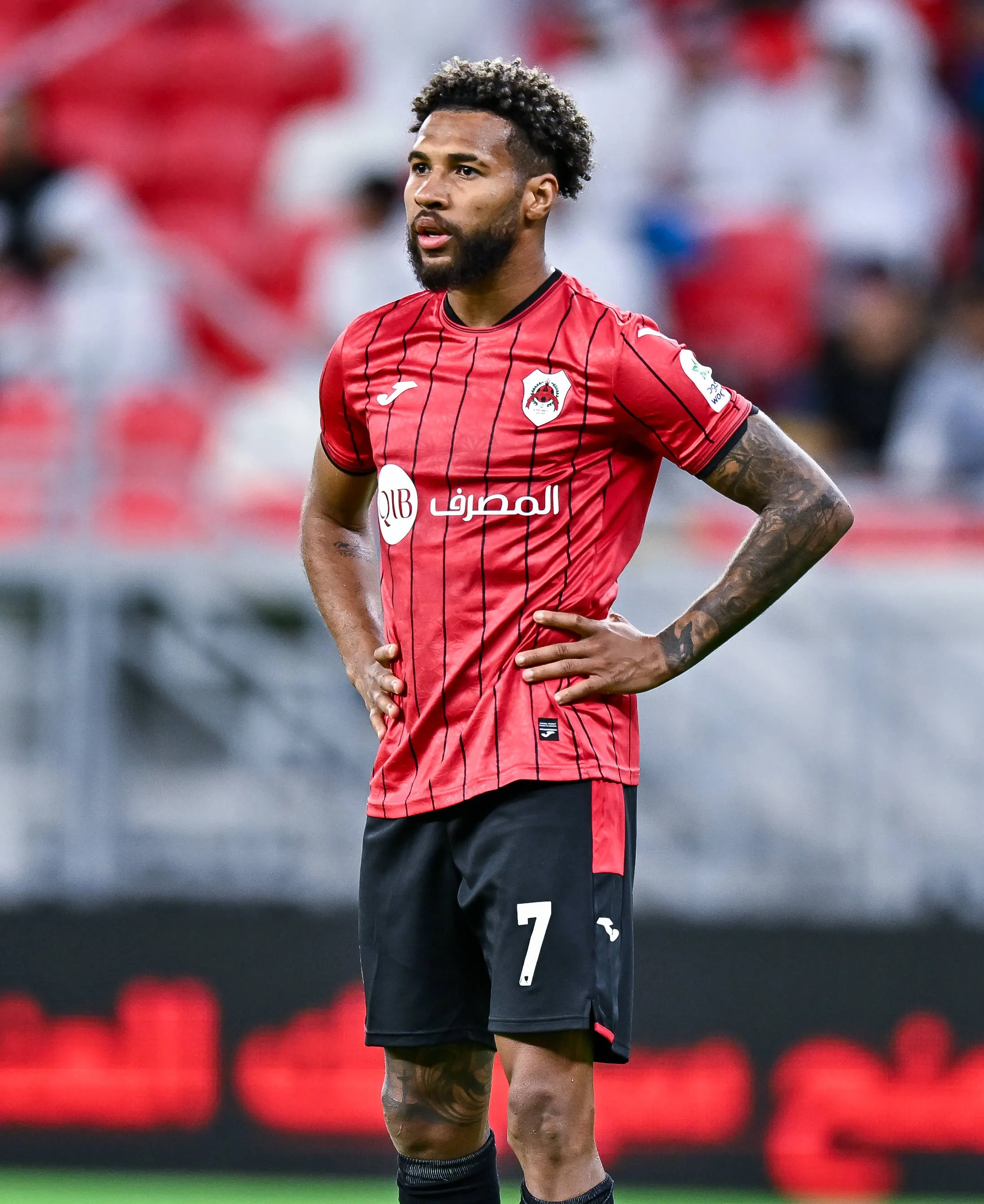 AL RAYYAN V QATAR SC – QATAR STARS LEAGUE Wesley Ribeiro Silva of AL Rayyan SC in action during the Doha Bank Stars League Qatar match between Al-Rayyan SC and Qatar SC at Ahmad Bin Ali Stadium in Al Rayyan, Qatar, on September 14, 2025. DOHA Qatar Copyright: xNOUSHADx