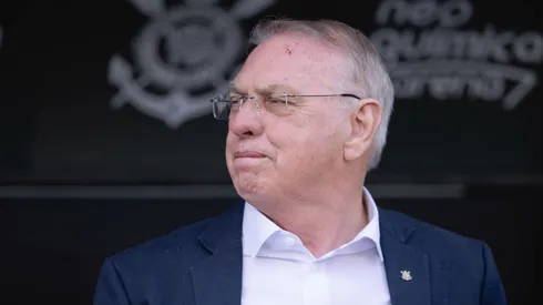 Osmar Stabile presidente do Corinthians durante partida contra o Vasco no estadio Arena Corinthians pelo campeonato Brasileiro A 2026. Foto: Ettore Chiereguini/AGIF