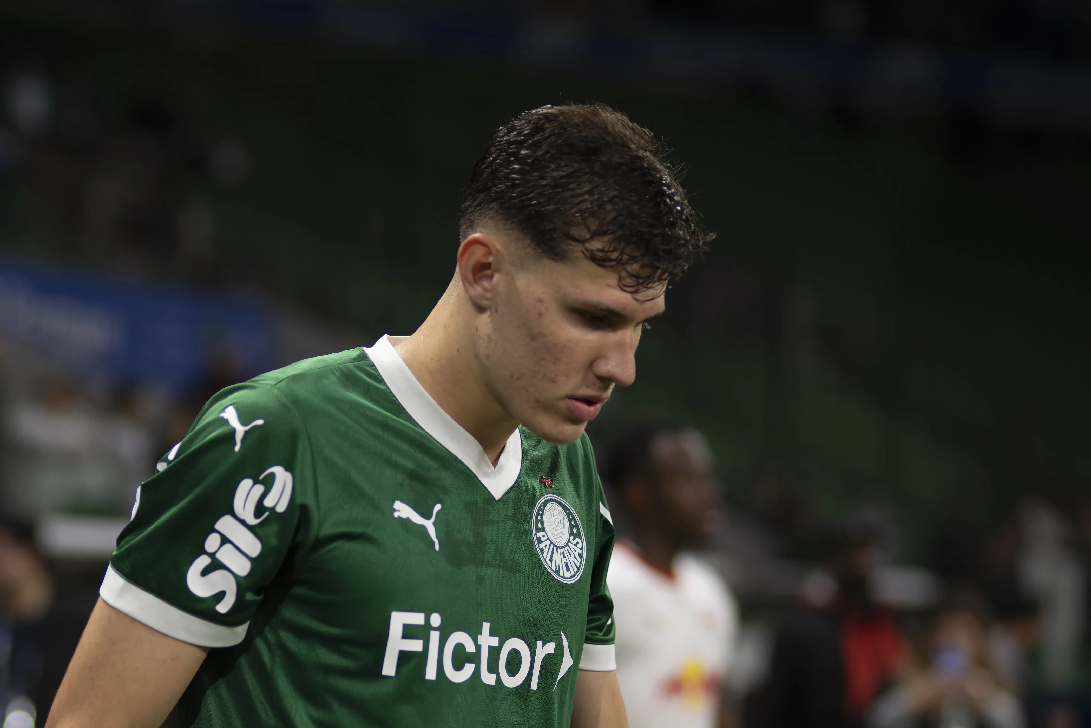 Benedetti jogador do Palmeiras durante partida contra o Bragantino no estadio Arena Allianz Parque pelo campeonato Brasileiro A 2025. Foto: Anderson Romao/AGIF