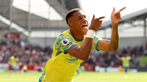 Danilo of Nottingham Forest celebrates after scoring the team's first goal during the Premier League match between Brentford FC and Nottingham Forest at Brentford Community Stadium on April 29, 2023 in Brentford, England.