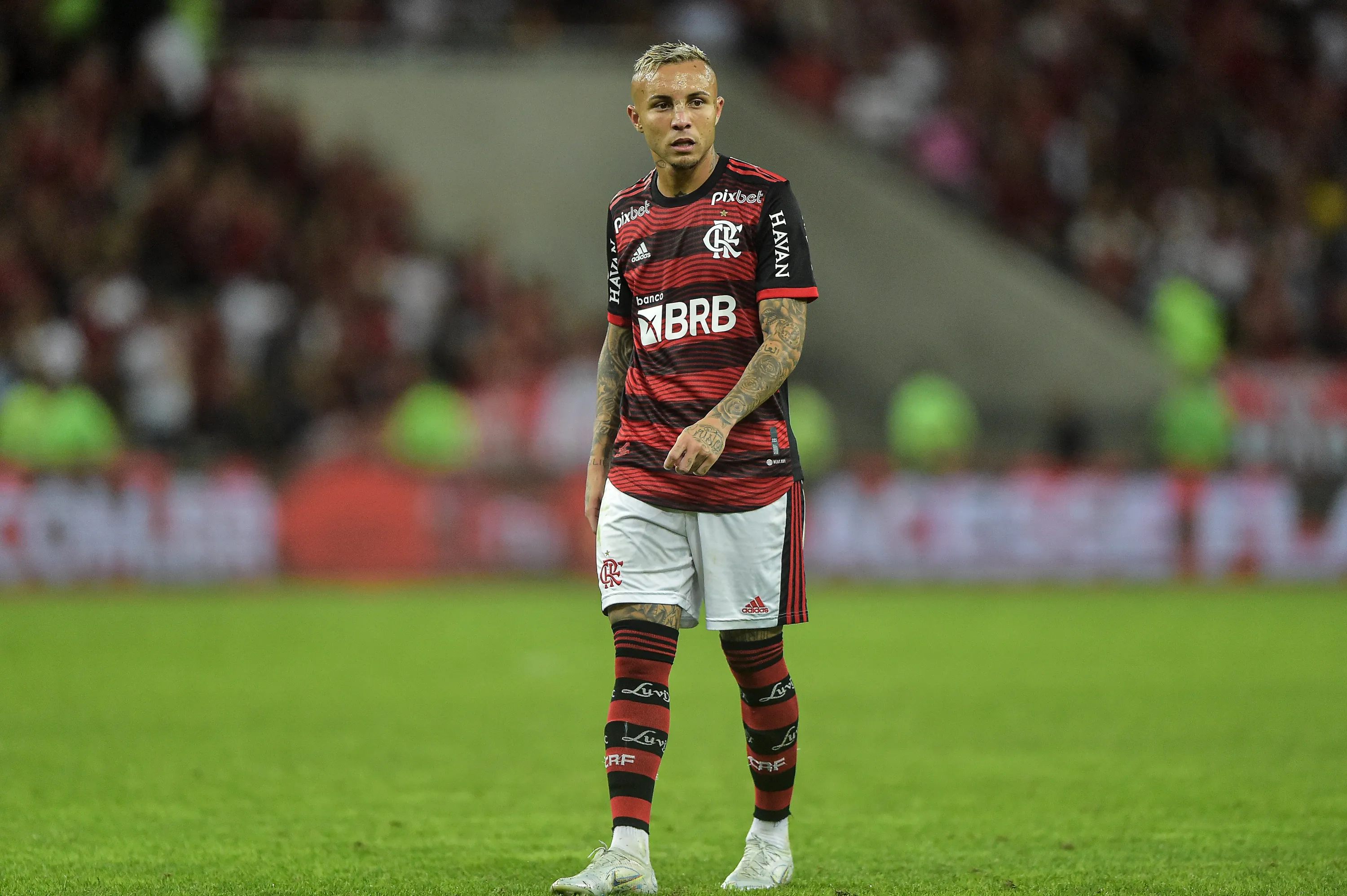 Cebolinha durante partida contra o Atlético-GO no Maracanã pelo Campeonato Brasileiro 2022. Foto: Thiago Ribeiro/AGIF.