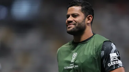 Hulk jogador do Atlético durante aquecimento antes da partida contra o Juventude no estádio Arena MRV pelo campeonato Copa Sul-Americana 2026. Foto: Gilson Lobo/AGIF