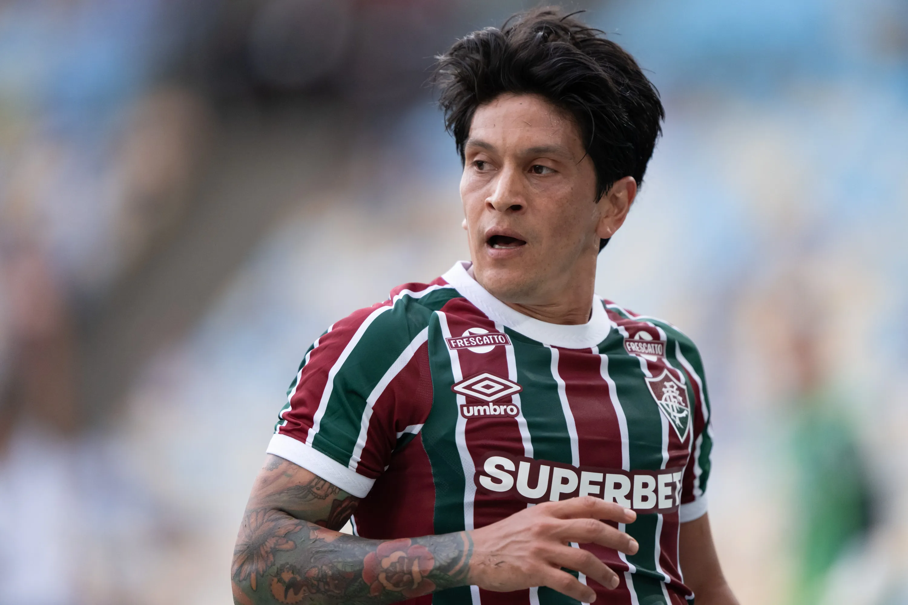 RJ – RIO DE JANEIRO – 28/09/2025 – BRASILEIRO A 2025, FLUMINENSE X BOTAFOGO – Cano jogador do Fluminense durante partida contra o Botafogo no estadio Maracana pelo campeonato Brasileiro A 2025. Foto: Jorge Rodrigues/AGIF