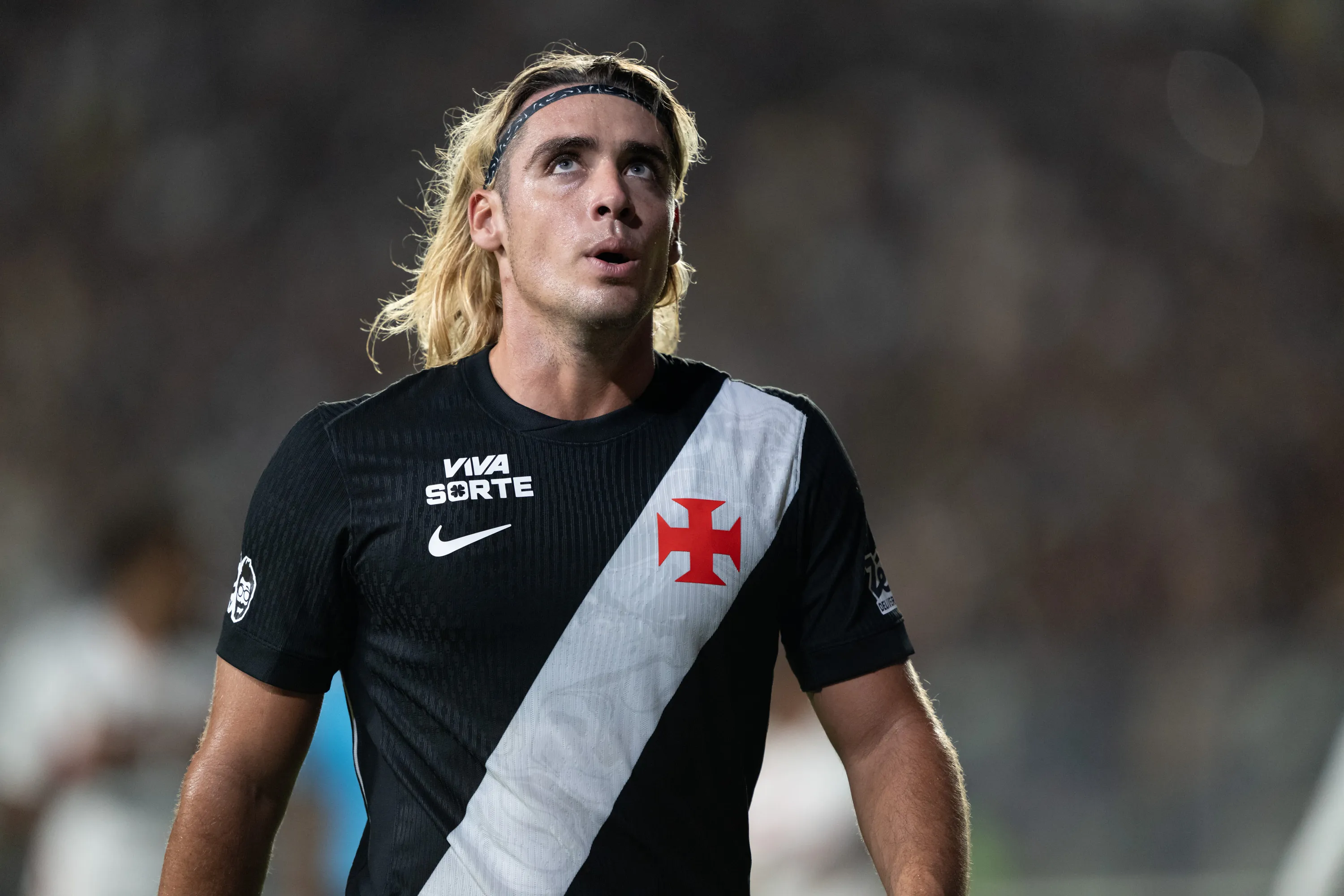 Spinelli jogador do Vasco durante partida contra o Sao Paulo no estadio Sao Januario pelo campeonato Brasileiro A 2026. Foto: Jorge Rodrigues/AGIF