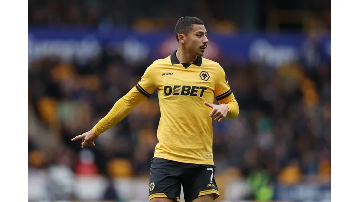 WOLVERHAMPTON, ENGLAND - OCTOBER 05: Andre of Wolverhampton Wanderers in action during the Premier League match between Wolverhampton Wanderers and Brighton & Hove Albion at Molineux on October 05, 2025 in Wolverhampton, England. (Photo by Michael Regan/Getty Images)