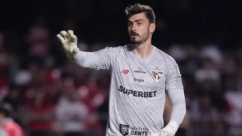 Rafael goleiro do São Paulo durante partida contra o OHiggins no estádio Morumbi pelo campeonato Copa Sul-Americana 2026. Foto: Ettore Chiereguini/AGIF