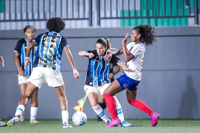O Grêmio quebrou a sequência de vitórias do Bahia no Brasileirão Feminino - Foto: Caroline Motta/Grêmio