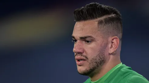 Ederson Moraes jogador do Brasil durante aquecimento antes da partida contra o Peru no estadio Engenhao pelo campeonato Copa America 2021. Foto: Thiago Ribeiro/AGIF