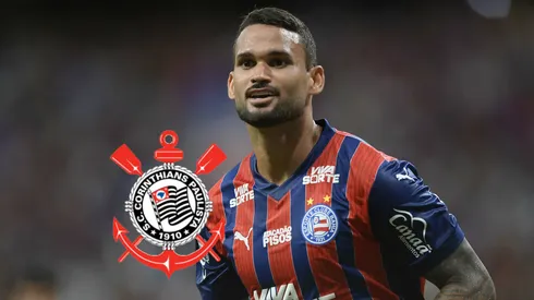 Willian José jogador do Bahia comemora seu gol durante partida contra o Bragantino no estádio Arena Fonte Nova pelo campeonato Brasileiro A 2025. Foto: Jhony Pinho/AGIF