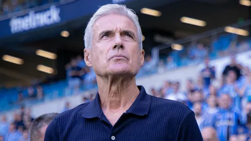 Luis Castro tecnico do Gremio durante partida contra o Juventude no estadio Arena do Gremio pelo campeonato Gaucho 2026. Foto: Maxi Franzoi/AGIF