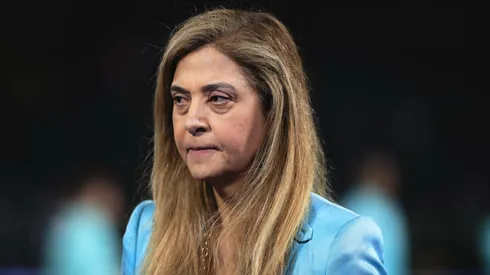 Leila Pereira presidente do Palmeiras durante partida contra o Novorizontino no estadio Arena Barueri pelo campeonato Paulista 2026. Foto: Ettore Chiereguini/AGIF