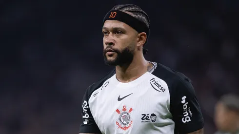 SP – SAO PAULO – 11/03/2026 – BRASILEIRO A 2026, CORINTHIANS X CORITIBA – Memphis Depay jogador do Corinthians durante partida contra o Coritiba no estadio Arena Corinthians pelo campeonato Brasileiro A 2026. Foto: Ettore Chiereguini/AGIF