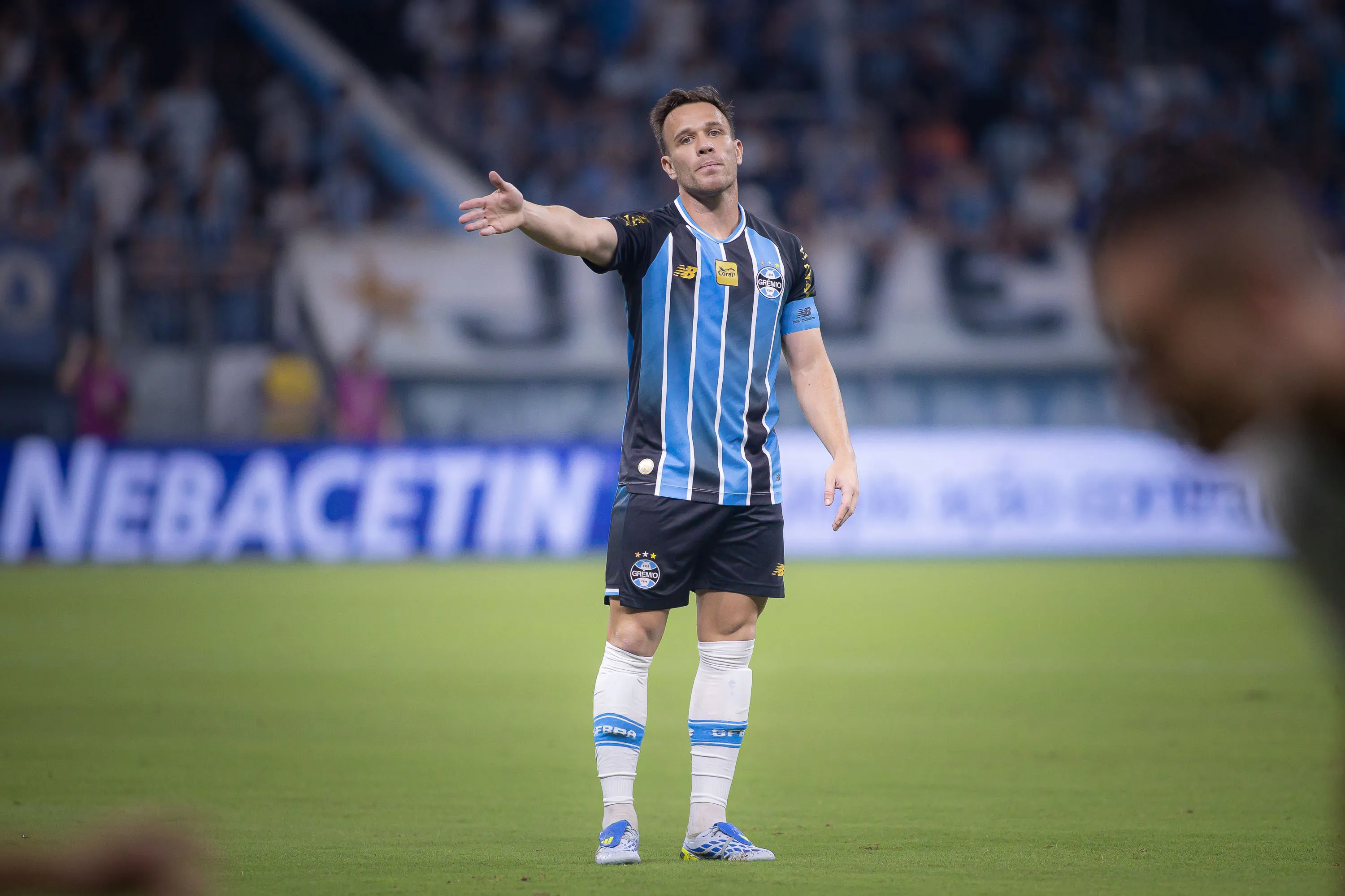 Arthur jogador do Gremio durante partida contra o Confianca no estadio Arena do Gremio pelo campeonato Copa Do Brasil 2026. Foto: Maxi Franzoi/AGIF