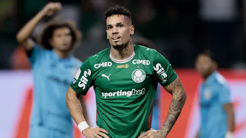 Paulinho jogador do Palmeiras durante partida contra o Santos no estadio Arena Allianz Parque pelo campeonato Brasileiro A 2026. Foto: Marcello Zambrana/AGIF