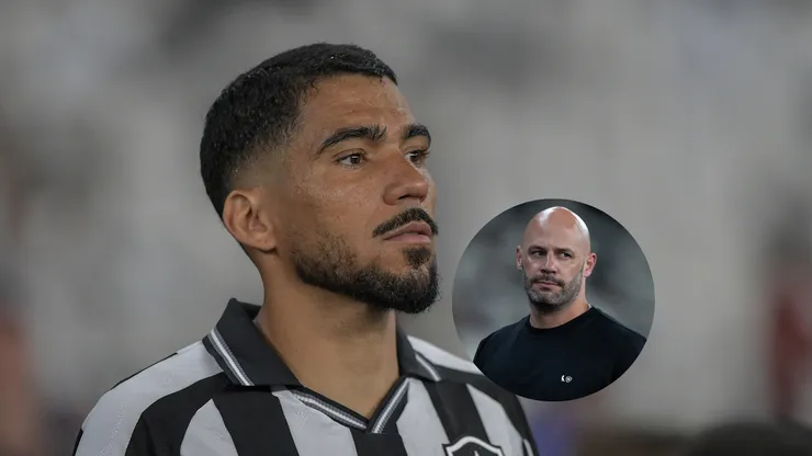 Allan jogador do Botafogo durante partida contra o Fluminense/Franclim Carvalho técnico do Botafogo durante partida contra o Independiente Petrolero (Imagem: Thiago Ribeiro/AGIF/Jorge Rodrigues/AGIF)