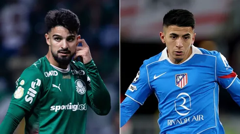 Montagem com Flaco López e Thiago Almada. Fotos: Ettore Chiereguini/AGIF e Lars Baron/Getty Images