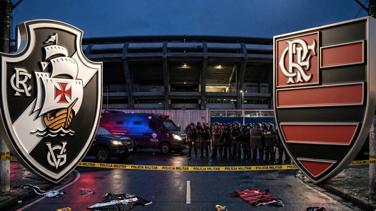Clássico no Maracanã é marcado por tensão entre as torcidas. Foto: Gerada com auxilio de IA por Antenados no Futebol