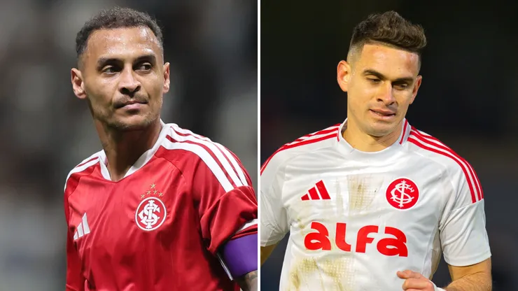 Alan Patrick e Borré, jogadores do Internacional. Fotos: Gilson Lobo/AGIF e Anderson Romão/AGIF