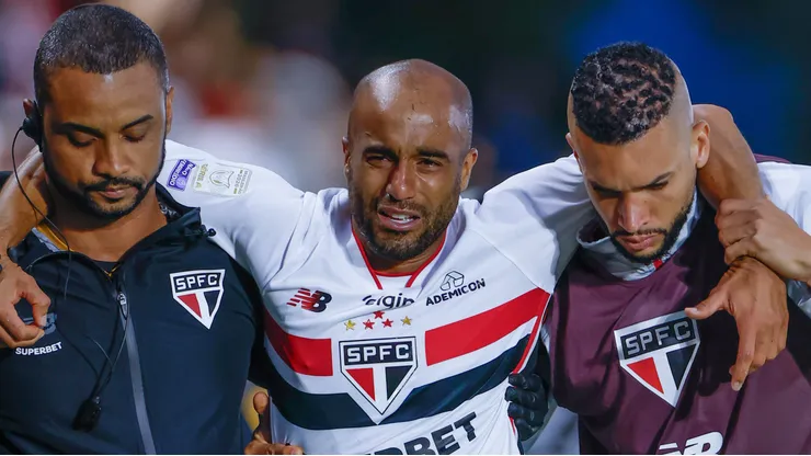 Lucas Moura durante confronto contra o Bahia no Brasileirão de 2026.