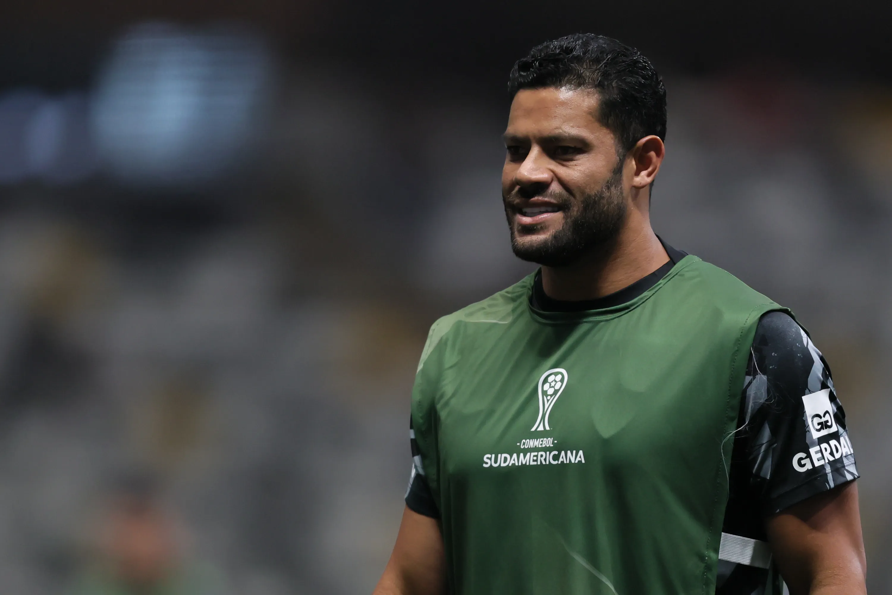 Hulk jogador do Atletico durante aquecimento antes da partida contra o Juventude no estadio Arena MRV pelo campeonato Copa Sul-Americana 2026. Foto: Gilson Lobo/AGIF