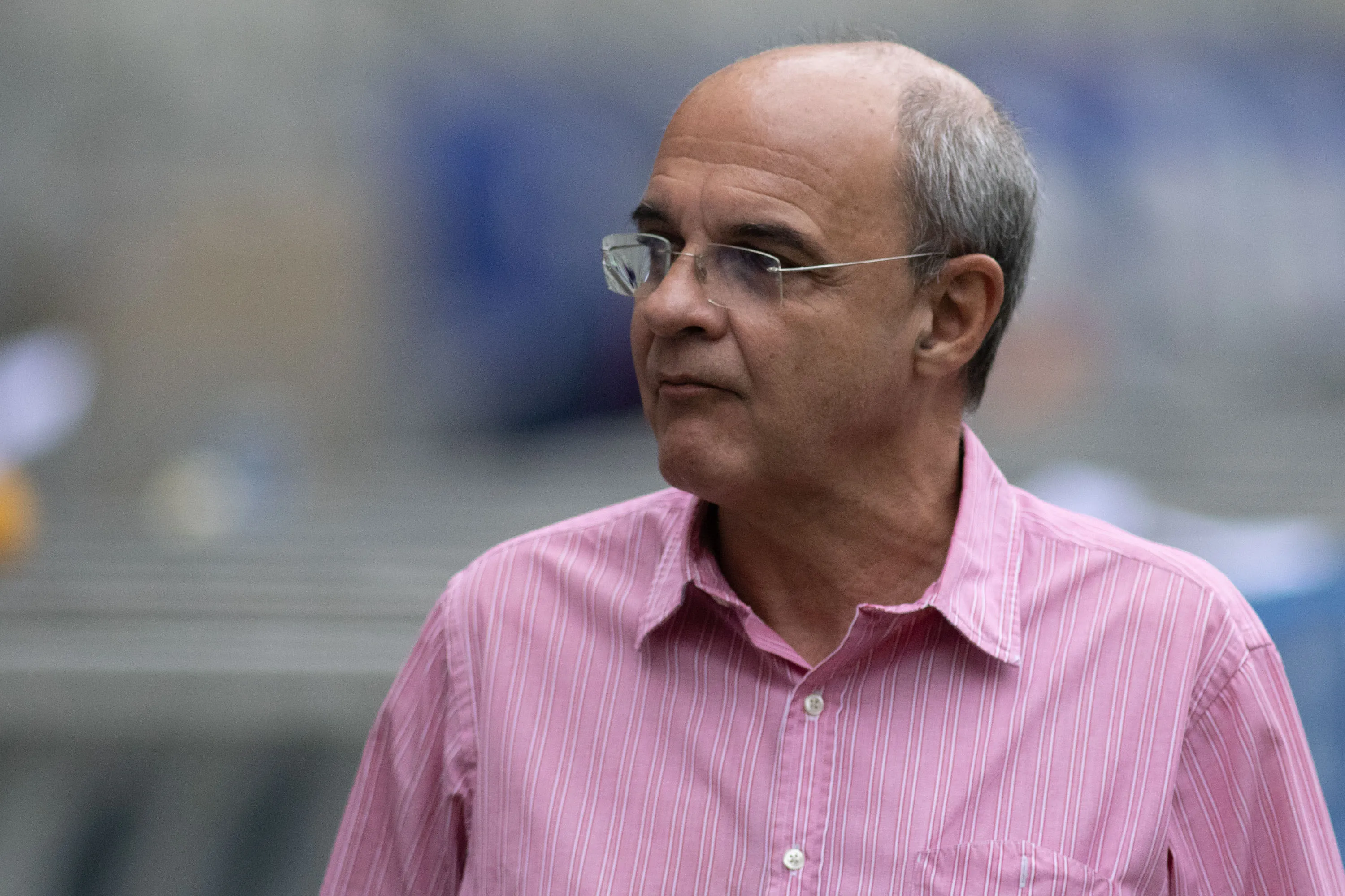 Eduardo Bandeira de Mello presidente do Flamengo durante partida contra o Cruzeiro no estadio Mineirao pelo campeonato Brasileiro A 2018. Foto: Marcelo Alvarenga/AGIF
