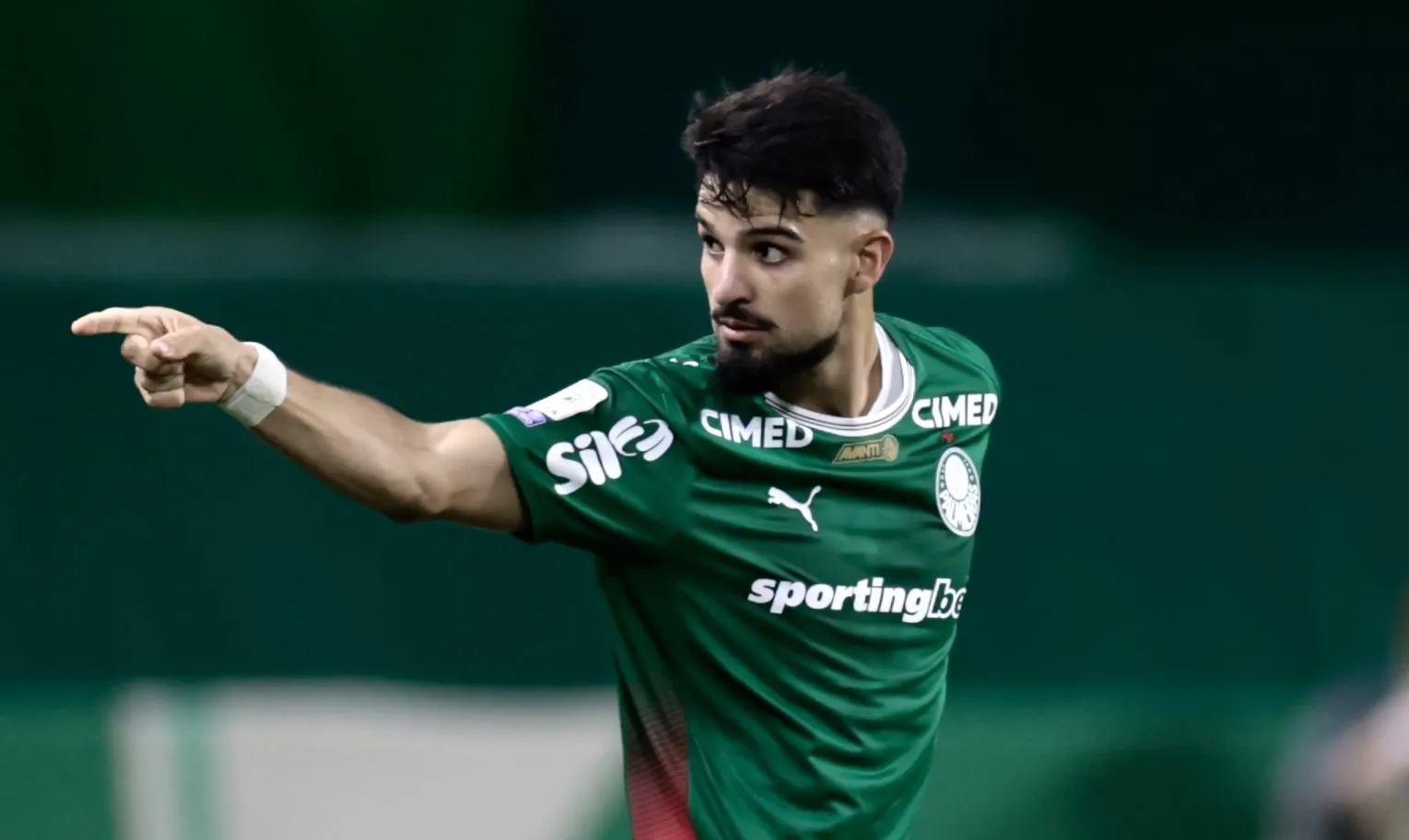 Flaco Lopez jogador do Palmeiras marcou o primeiro gol da partida. Foto: Marcello Zambrana/AGIF