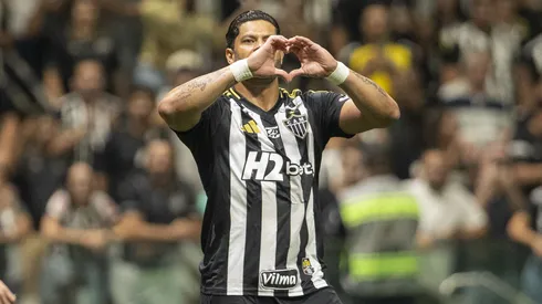 Hulk jogador do Atletico-MG comemora seu gol durante partida contra o Fortaleza no estadio Arena MRV pelo campeonato Brasileiro A 2025. Foto: Fernando Moreno/AGIF