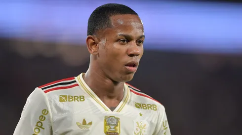 Wallace Yan jogador do Flamengo durante partida contra o Atletico-MG no estadio Maracana pelo campeonato Copa Do Brasil 2025.
