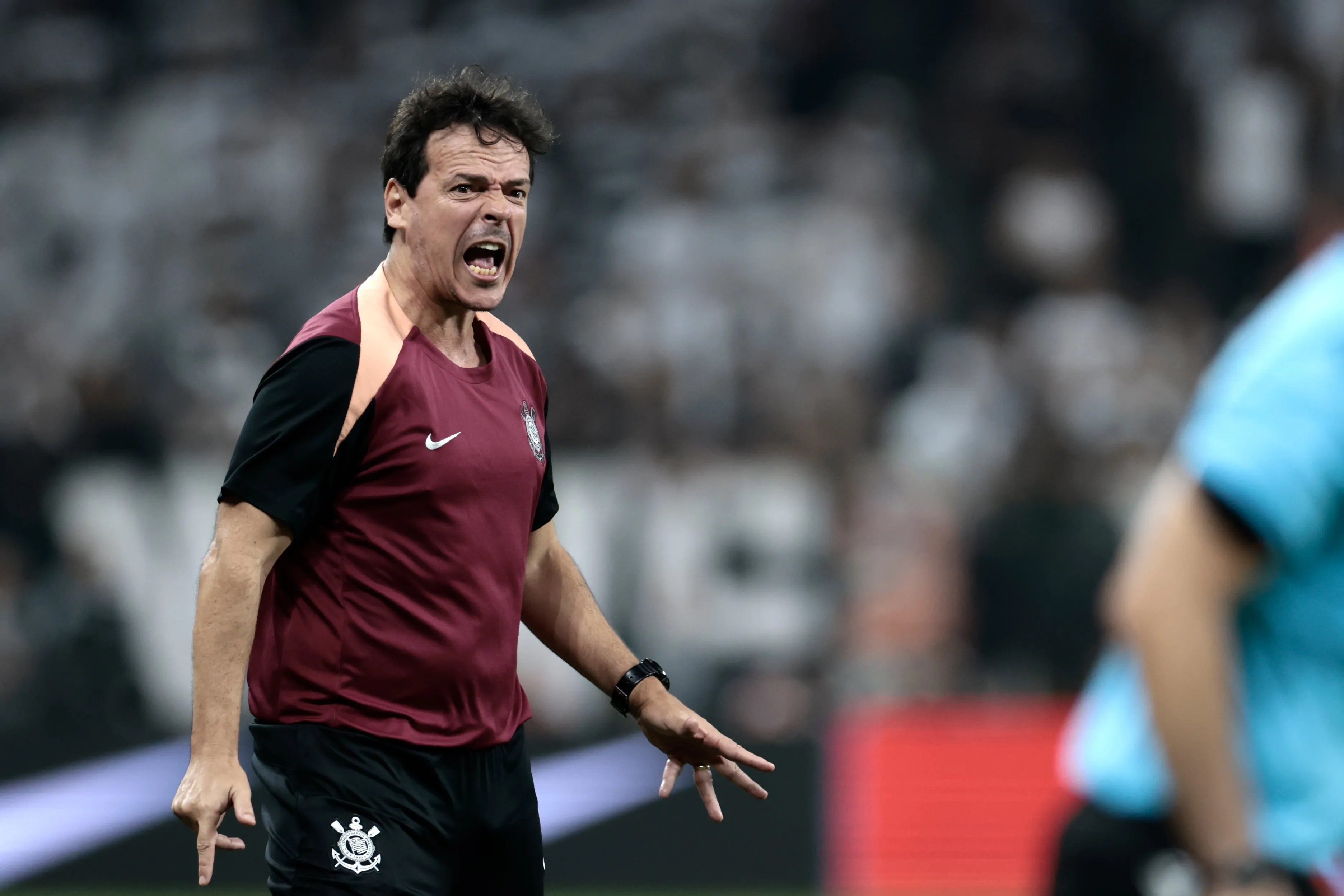 Fernando Diniz comandando o Corinthians – Foto: Marcello Zambrana/AGIF