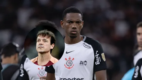 Fernando Diniz técnico do Corinthians durante partida contra o Peñarol/André jogador do Corinthians durante partida contra o Peñarol (Imagem: Ettore Chiereguini/AGIF/Marcello Zambrana/AGIF)