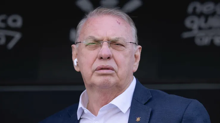 Osmar Stabile presidente do Corinthians durante partida contra o Vasco no estádio Arena Corinthians pelo campeonato Brasileiro A 2026. Foto: Ettore Chiereguini/AGIF