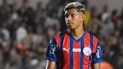 SP – SANTOS – 28/01/2026 – BRASILEIRO A 2026, CORINTHIANS X BAHIA – Erick Pulga jogador do Bahia durante partida contra o Corinthians no estadio Vila Belmiro pelo campeonato Brasileiro A 2026. Foto: Jota Erre/AGIF