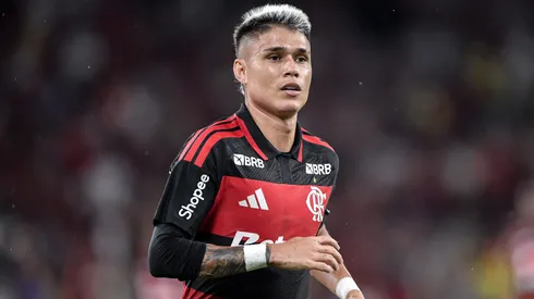 Luiz Araujo jogador do Flamengo durante partida contra o Fluminense no estadio Maracana pelo campeonato Carioca 2026.