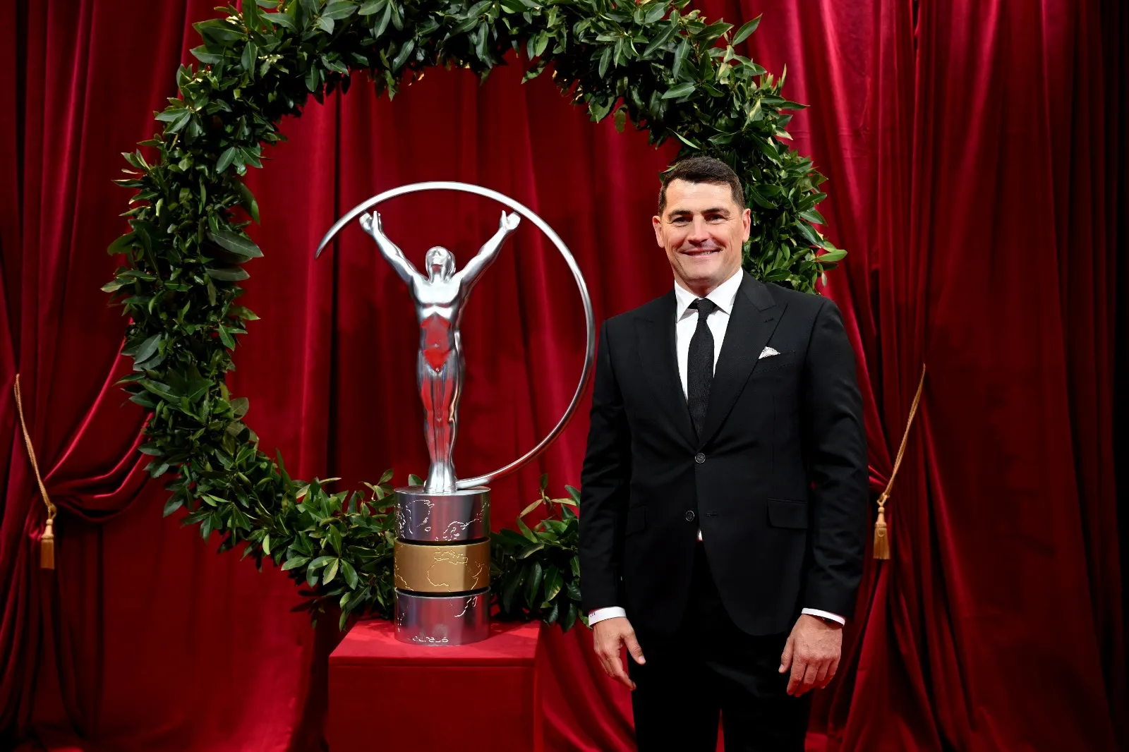 O jogador de futebol espanhol Iker Casillas comparece à cerimônia de entrega dos Prêmios Laureus do Esporte Mundial de Madri 2026, em 20 de abril de 2026, em Madri, Espanha. (Foto de Carlos Alvarez/Getty Images para Laureus)